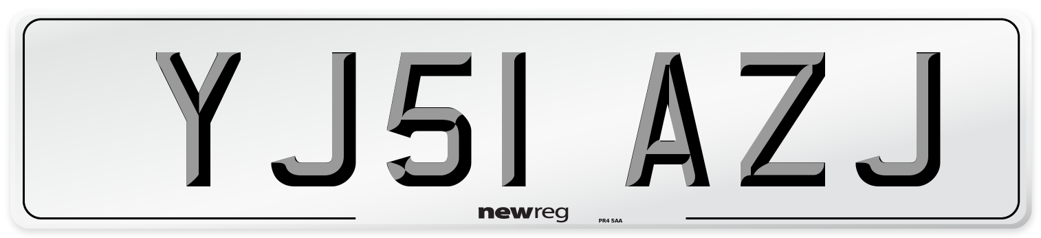 YJ51 AZJ Number Plate from New Reg